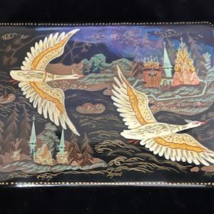 Russian Lacquer Style Jewelry Box